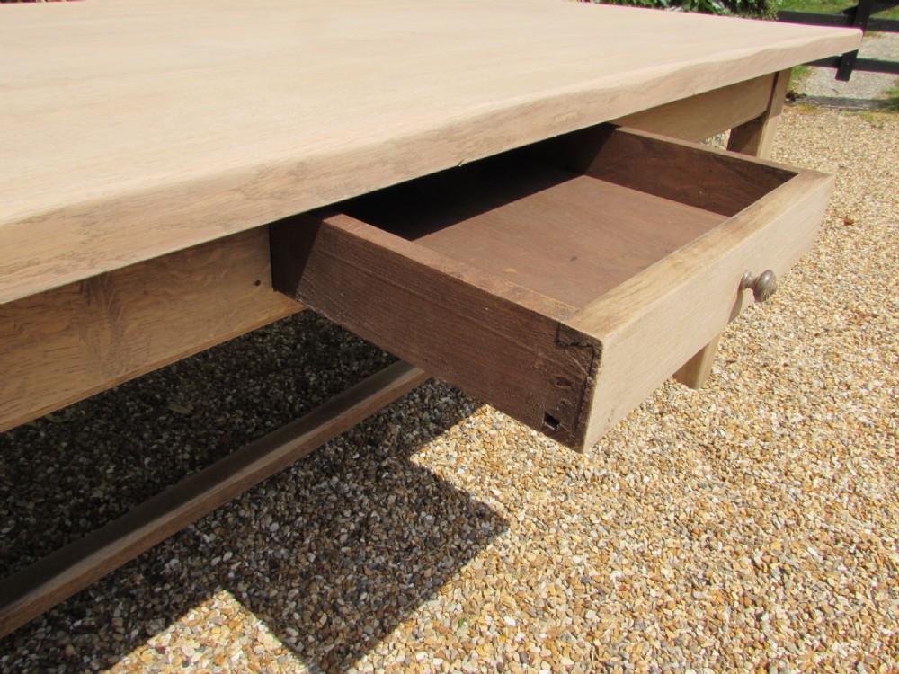 French Bleached Farmhouse Dining Table  View VII