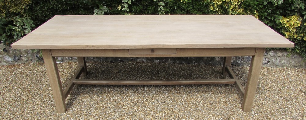 French Bleached Farmhouse Dining Table  View X