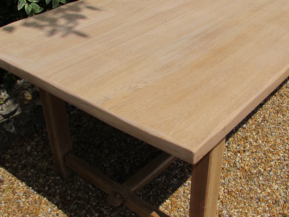 French Bleached Farmhouse Dining Table  View XI
