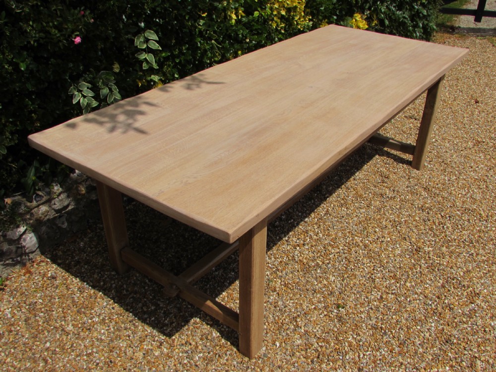 French Bleached Farmhouse Dining Table  View XII