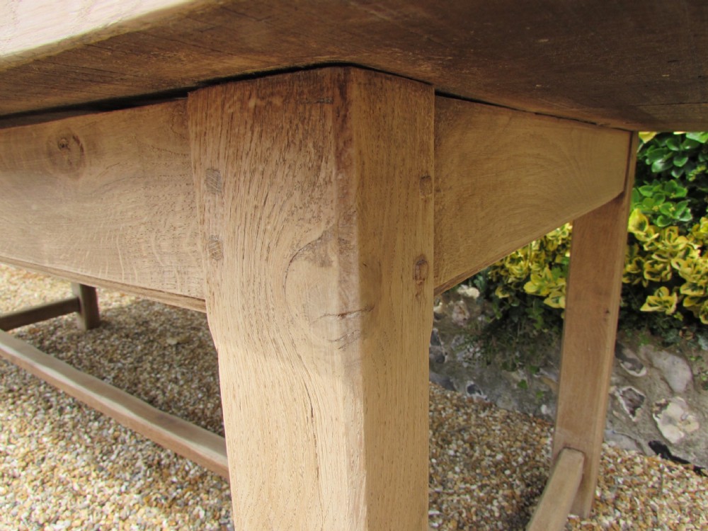 French Bleached Farmhouse Dining Table  View XV