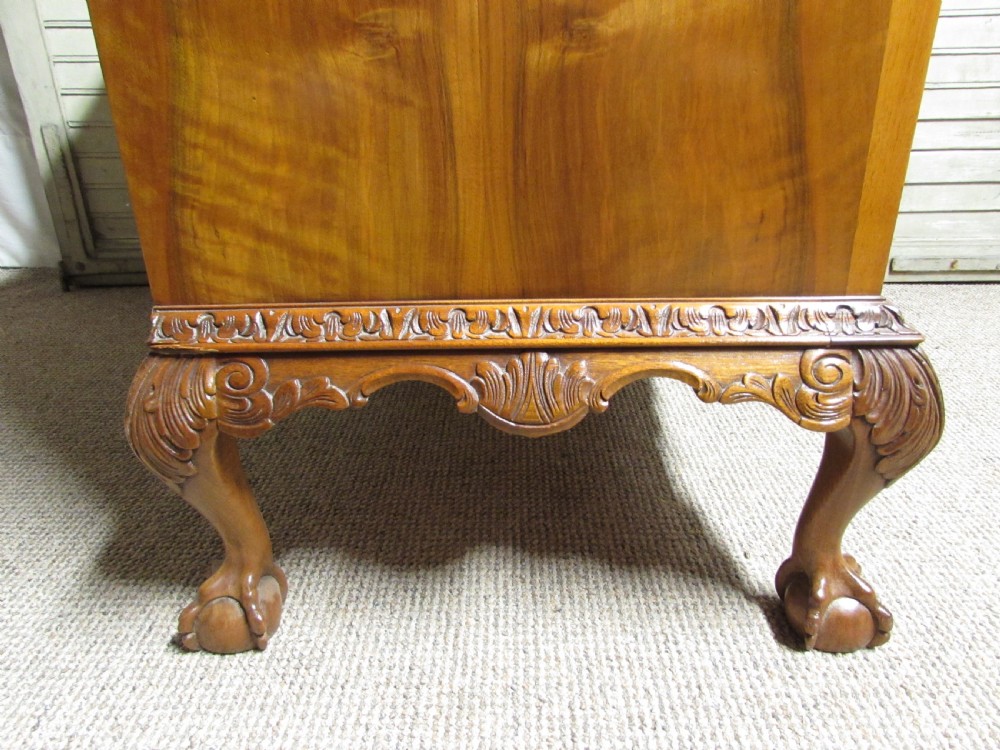 Queen Anne Burr Walnut Bureau View XIII