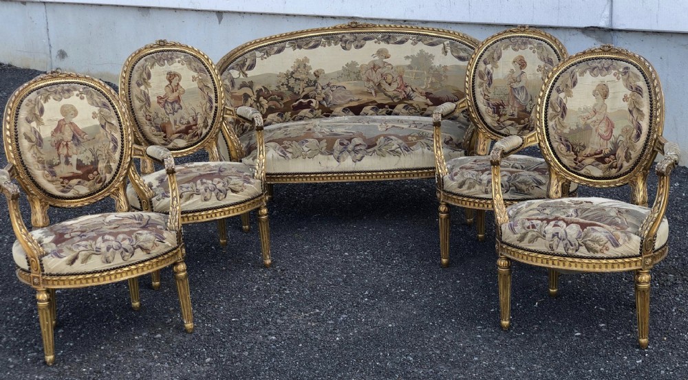 French Gilt Salon Suite