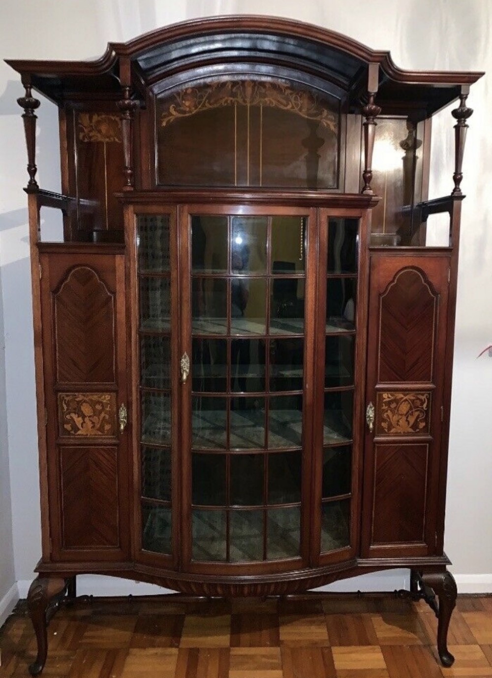 Quality Art Nouveau Inlaid Cabinet