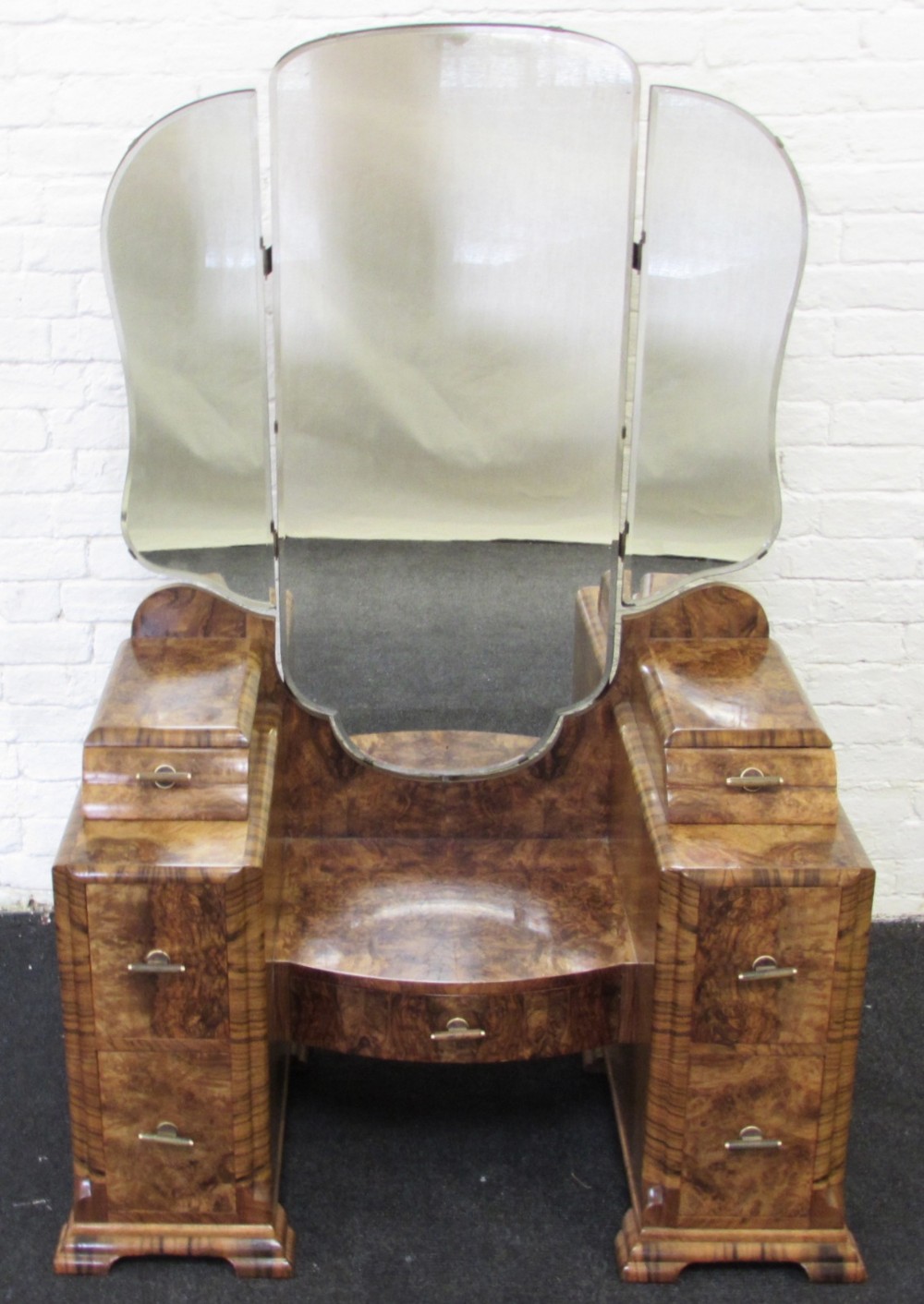 Art Deco Burr Walnut Dressing Table 