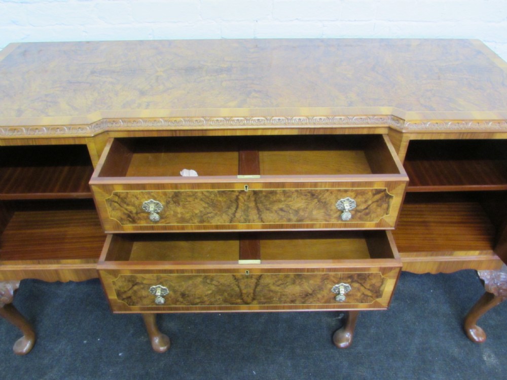 Burr Walnut Queen Anne Dining Suite View X