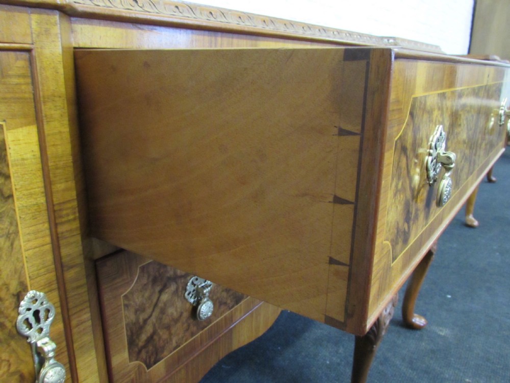 Burr Walnut Queen Anne Dining Suite View XIII