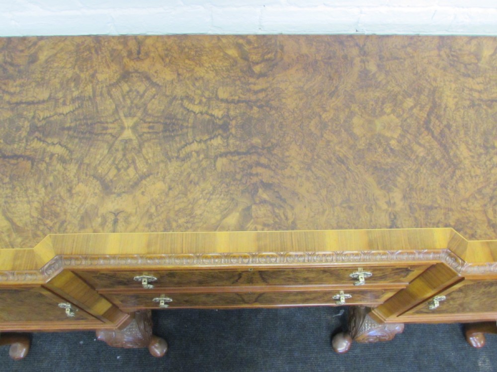 Burr Walnut Queen Anne Dining Suite View XIV