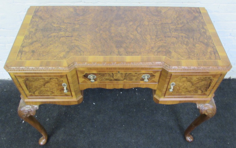 Burr Walnut Queen Anne Dining Suite View XVIII