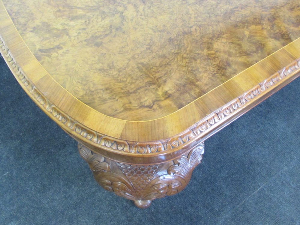 Burr Walnut Queen Anne Dining Suite View XXIII