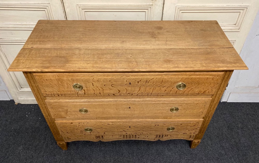French Bleached Oak 19th Century Chest of Drawers View III