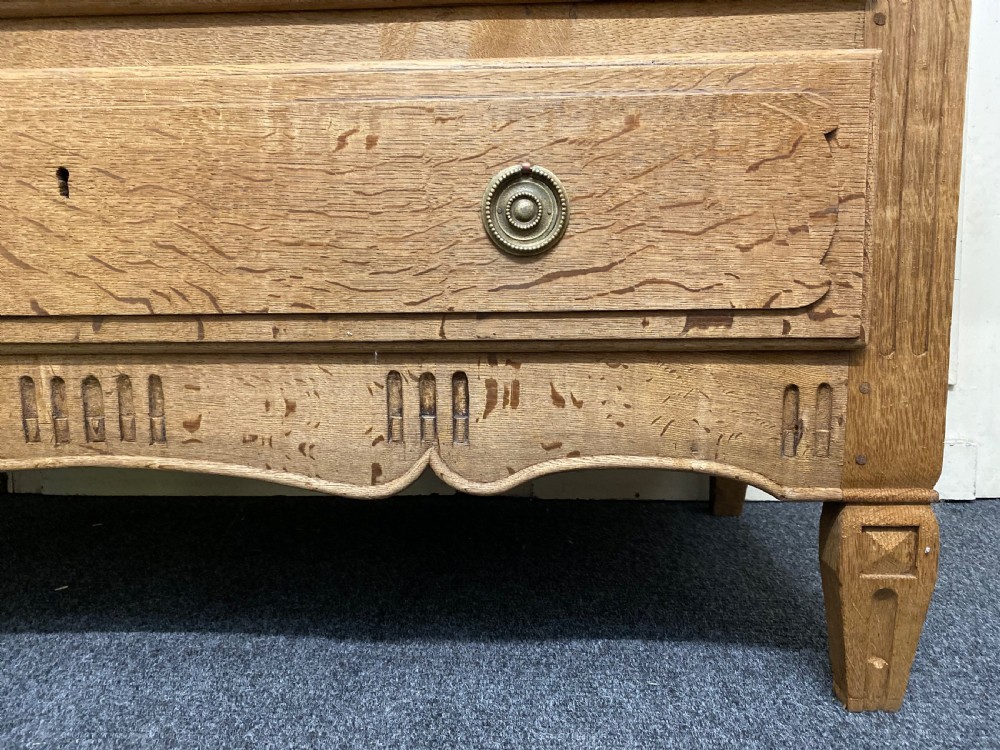 French Bleached Oak 19th Century Chest of Drawers View V