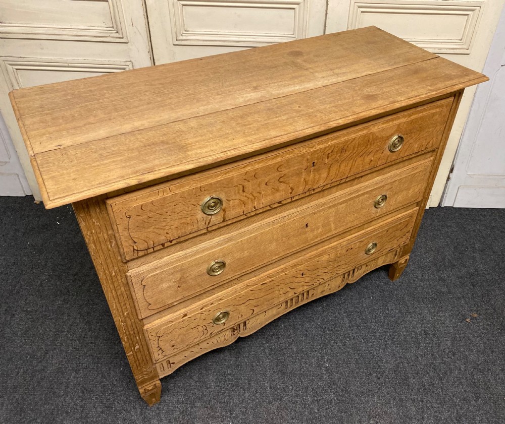 French Bleached Oak 19th Century Chest of Drawers View VIII