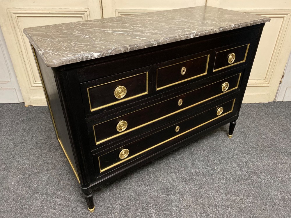 French Ebonised Directoire Chest of Drawers
