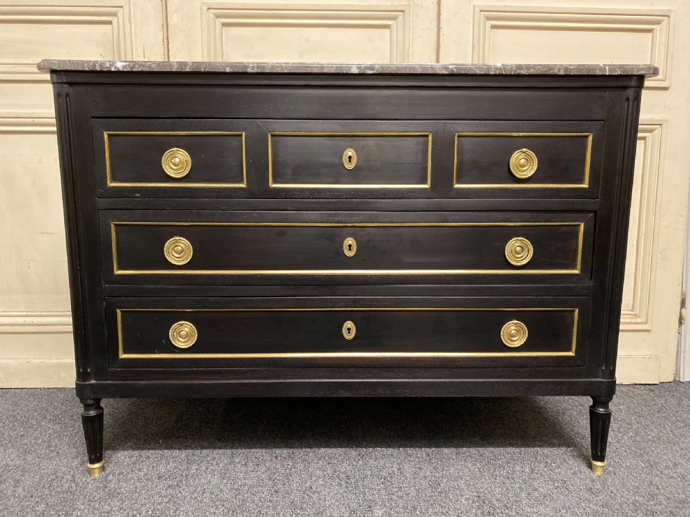 French Ebonised Directoire Chest of Drawers View V