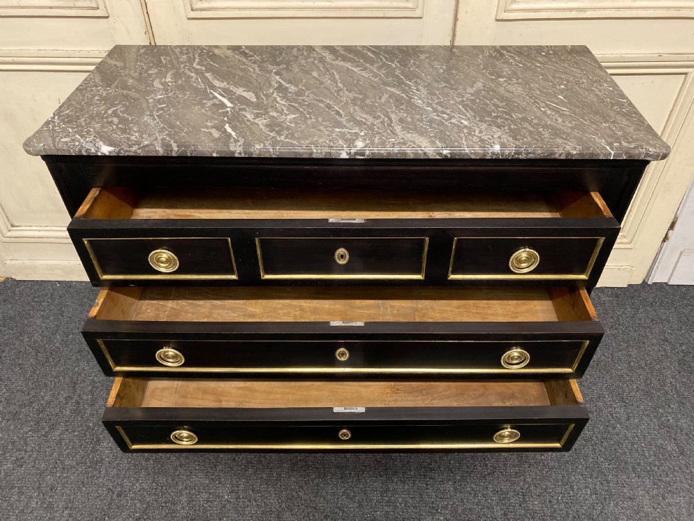 French Ebonised Directoire Chest of Drawers View VIII