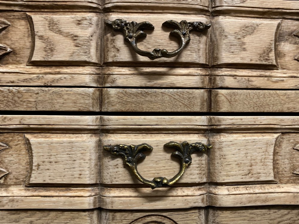 Pair Bleached Oak French Bedside Chests View IX