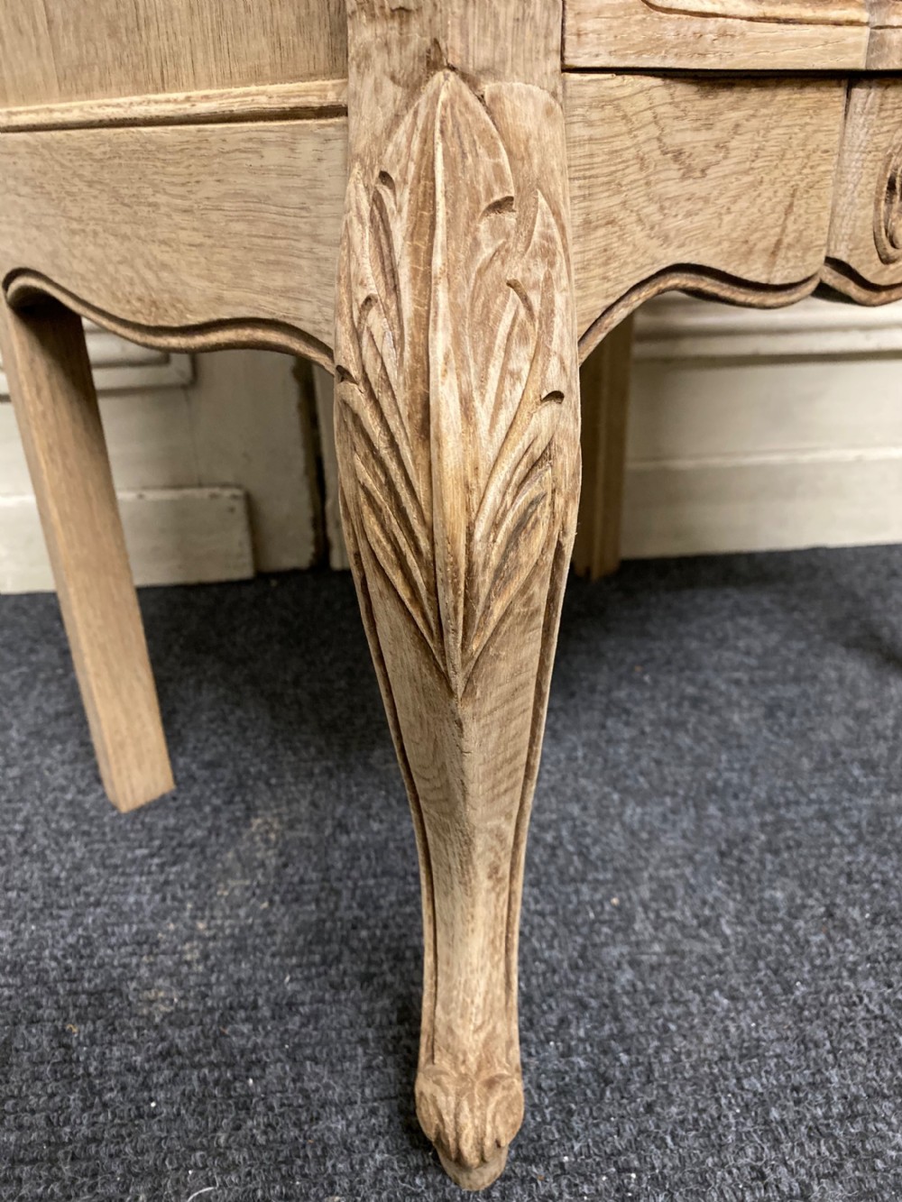 Pair Bleached Oak French Bedside Chests View XI