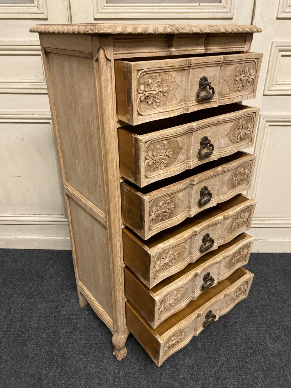 French Bleached Oak Chest of Drawers View II