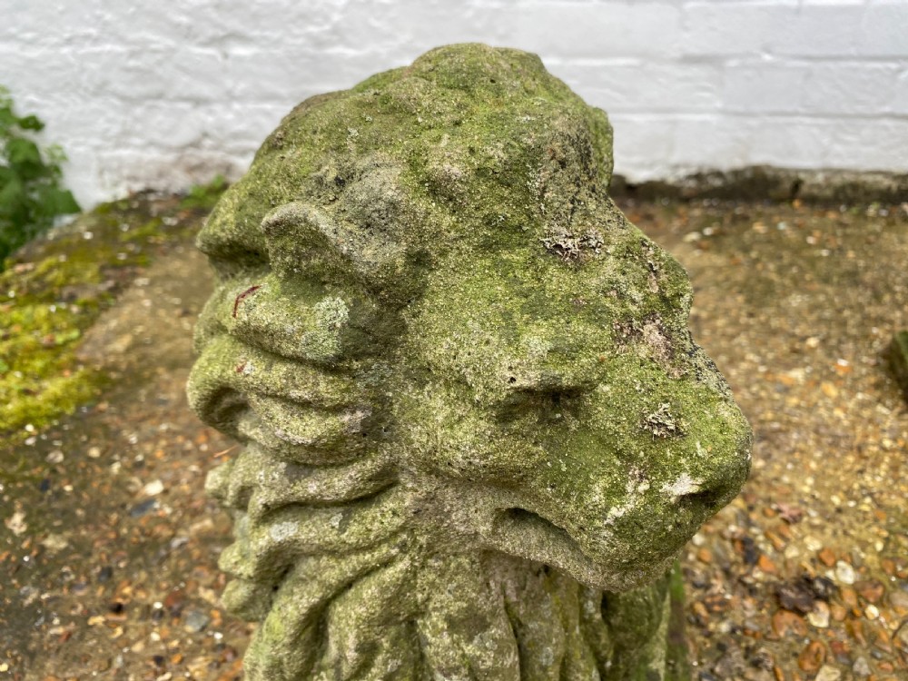 Pair Garden Ornamental Lions  View IX