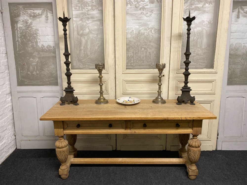 Long Bleached Oak Console Table View II
