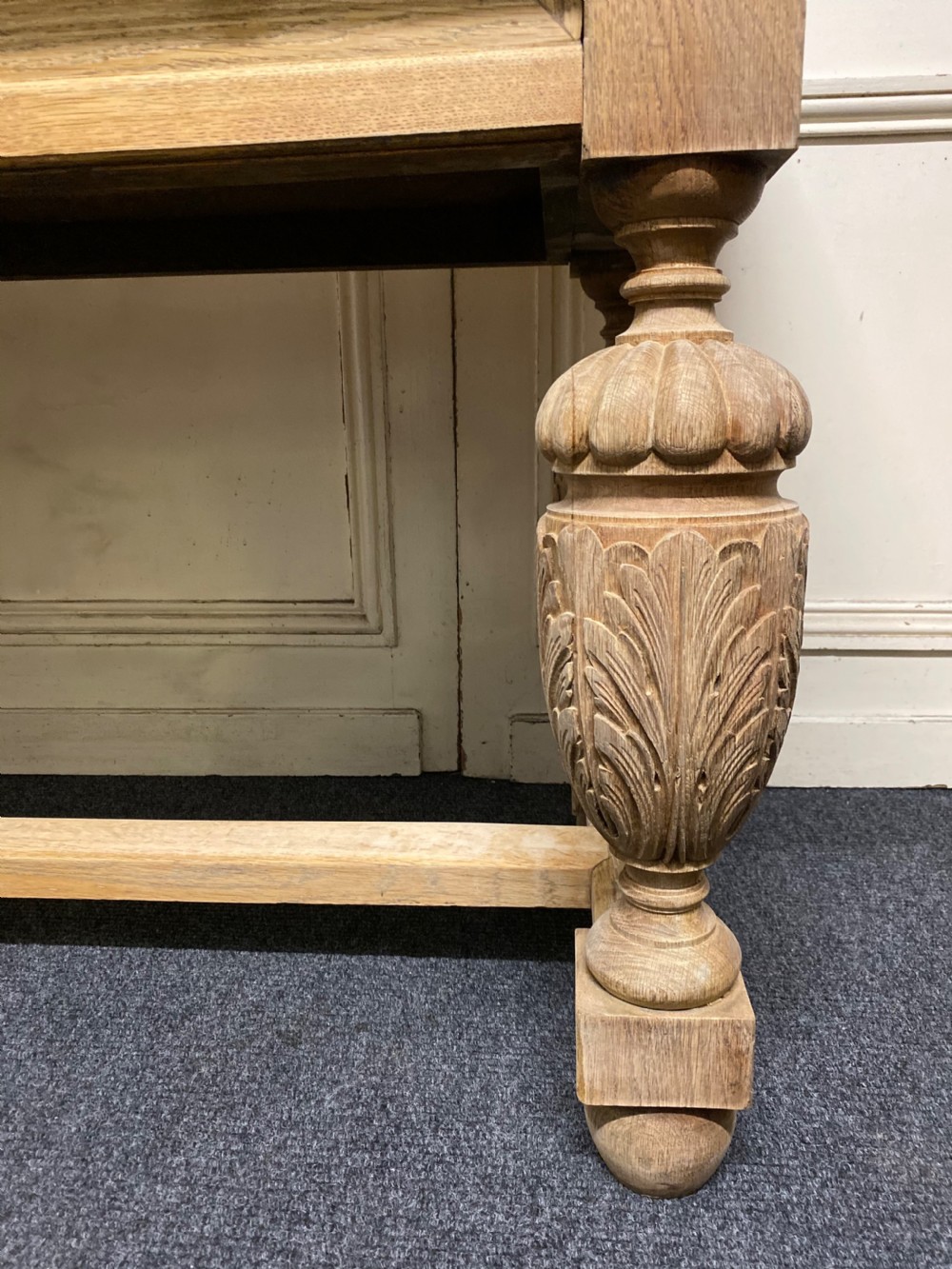 Long Bleached Oak Console Table View VIII