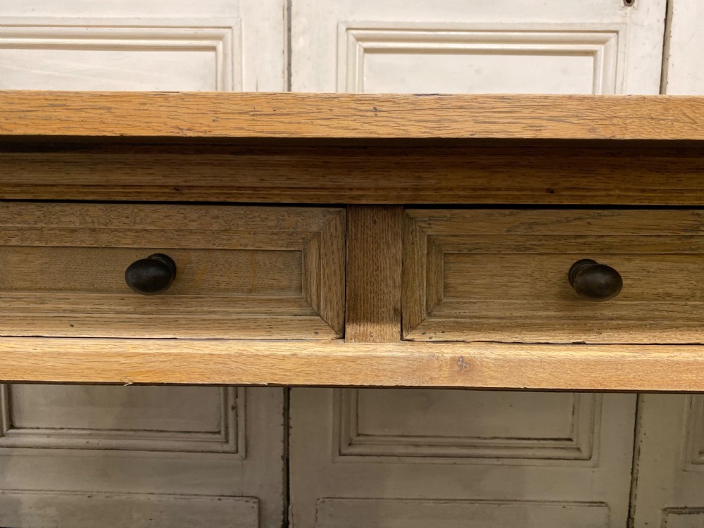 Long Bleached Oak Console Table View X