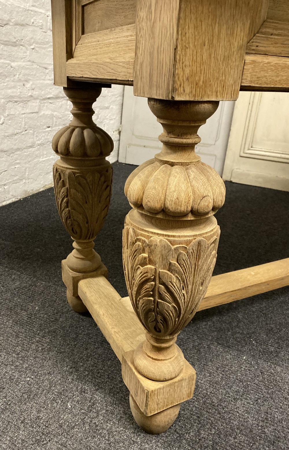 Long Bleached Oak Console Table View XVI