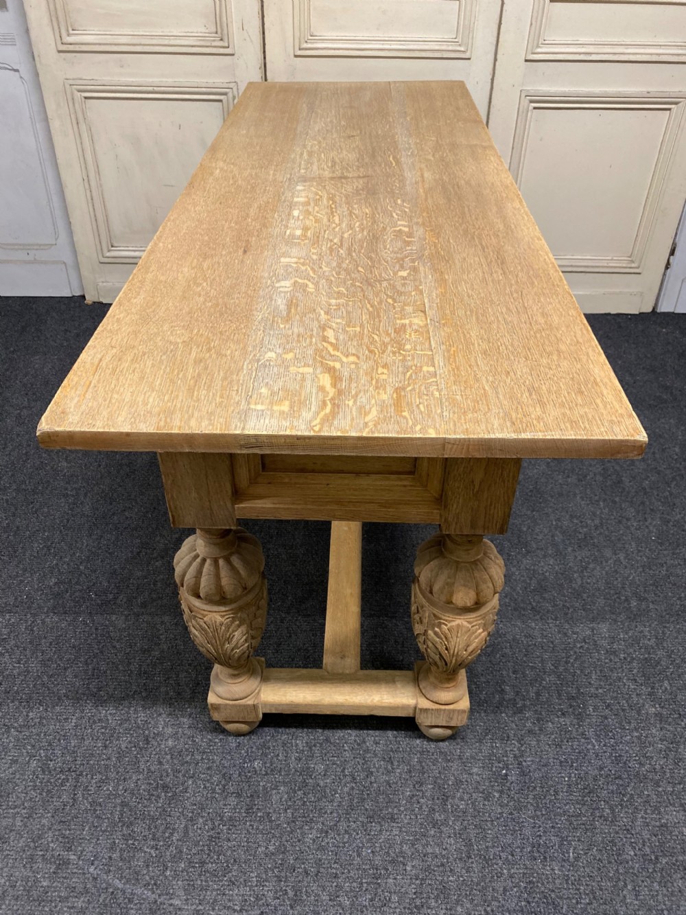 Long Bleached Oak Console Table View XX