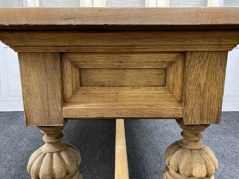 Long Bleached Oak Console Table View XXII