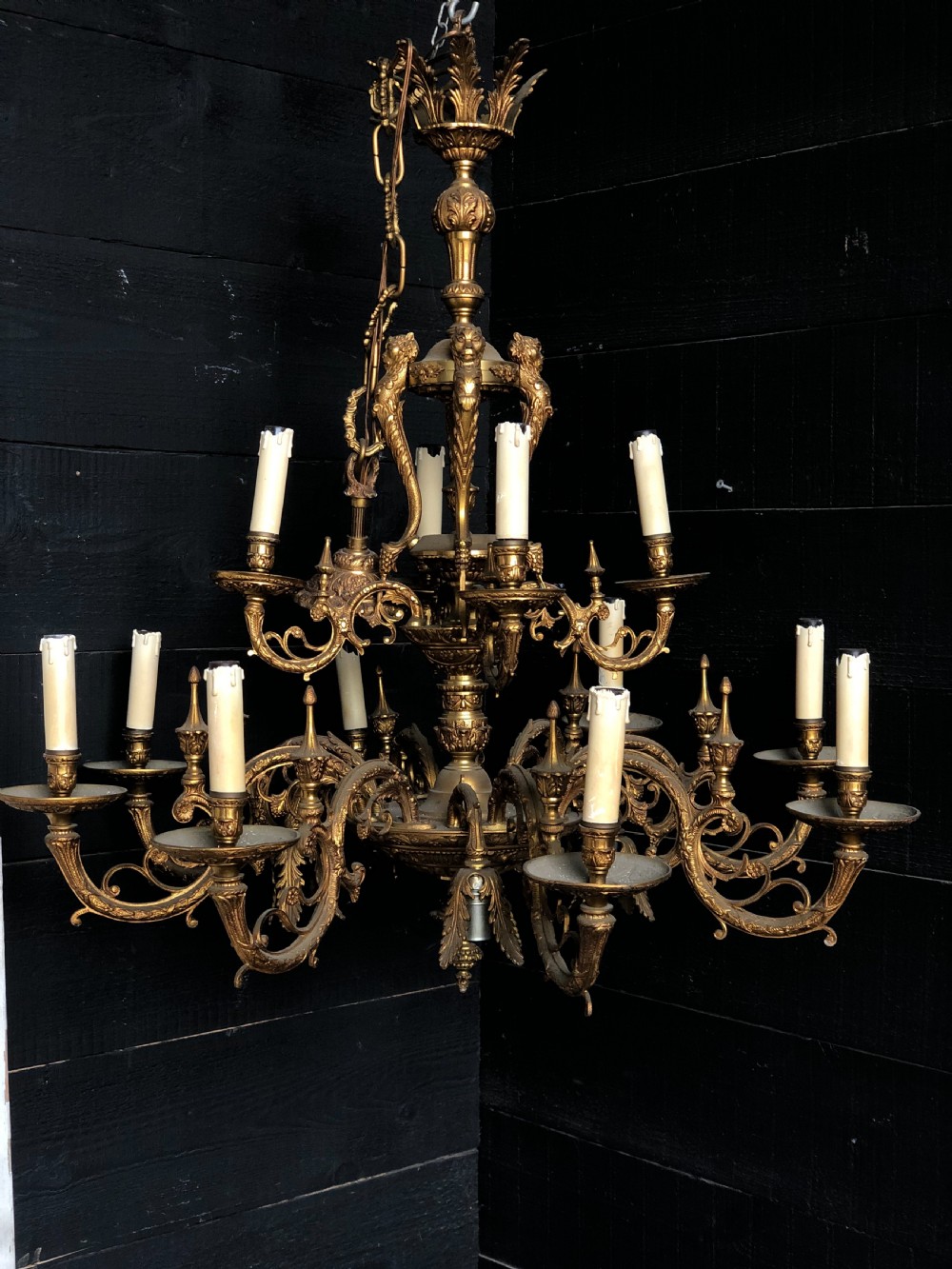 Large French Ormolu Chandelier 