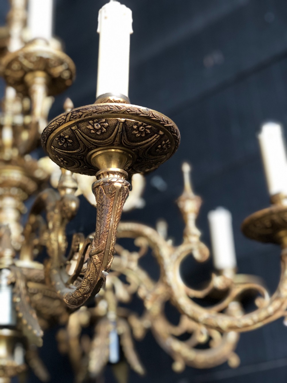 Large French Ormolu Chandelier  View II