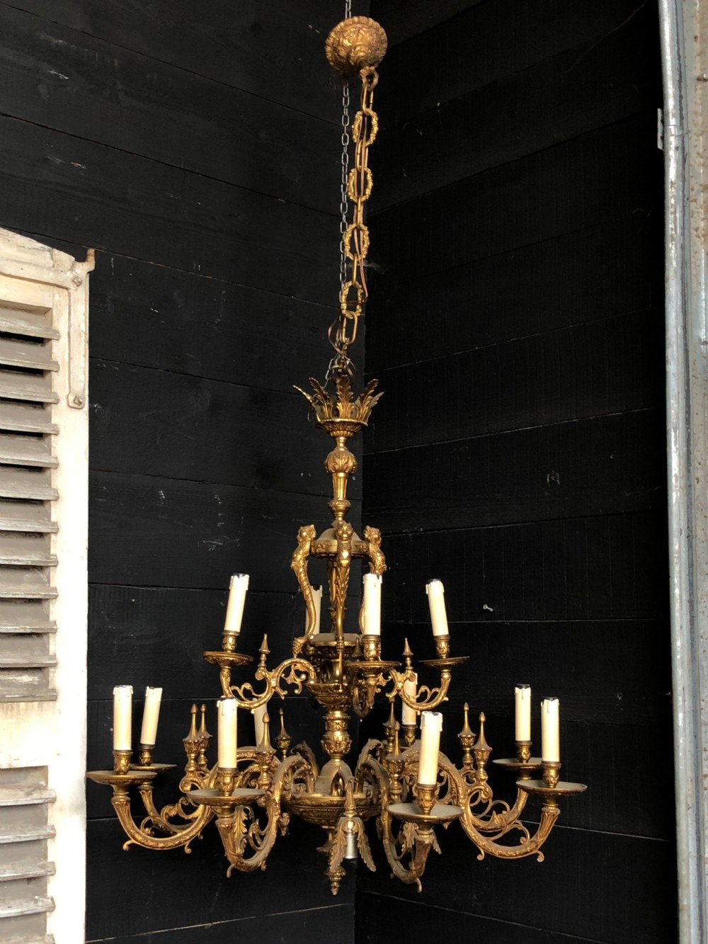 Large French Ormolu Chandelier  View VII