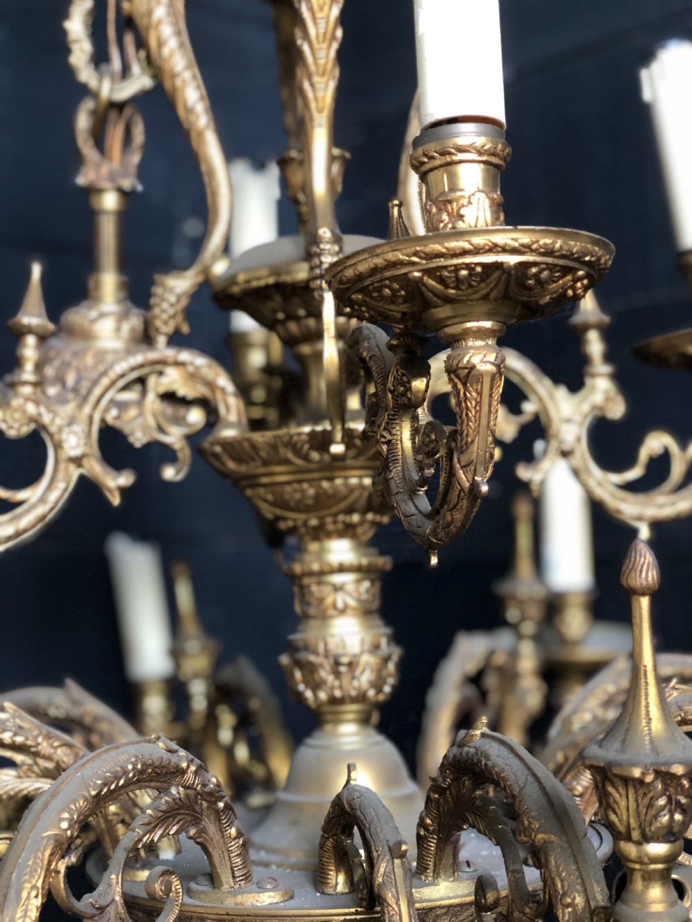 Large French Ormolu Chandelier  View VIII