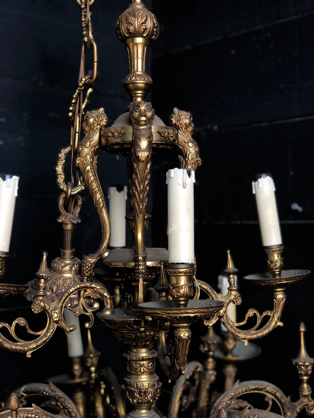 Large French Ormolu Chandelier  View IX
