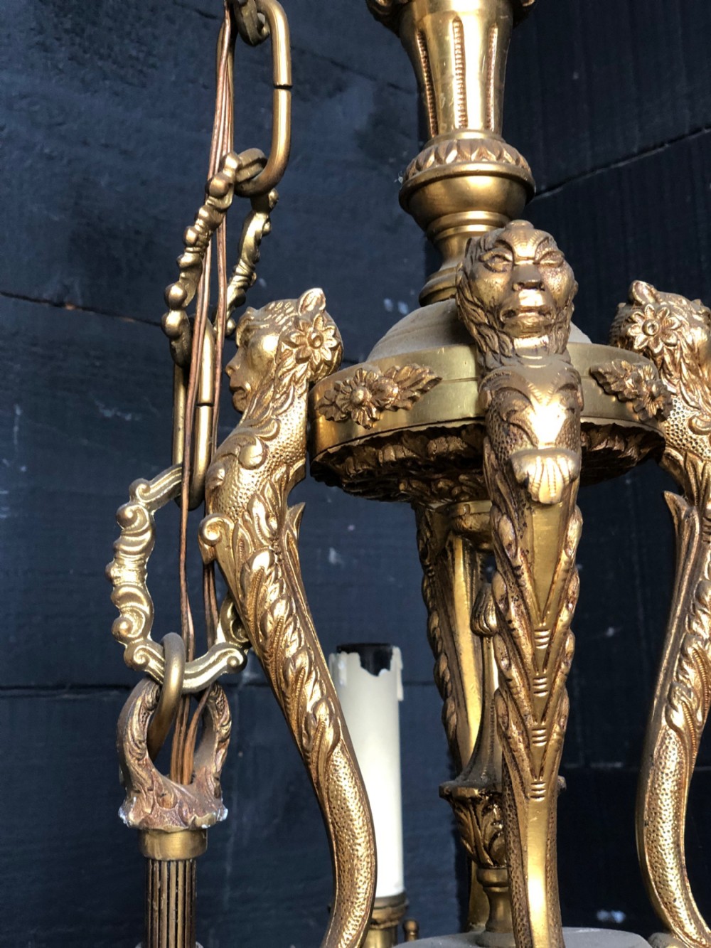 Large French Ormolu Chandelier  View XI