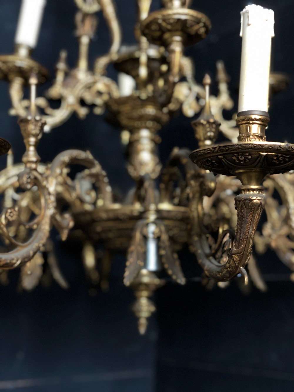 Large French Ormolu Chandelier  View XII