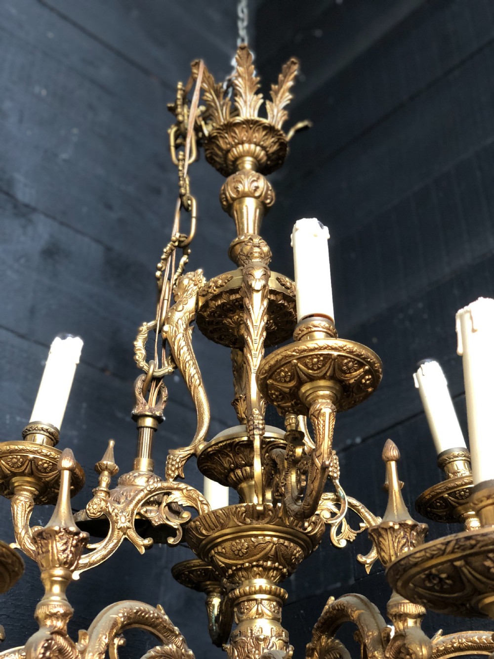 Large French Ormolu Chandelier  View XV