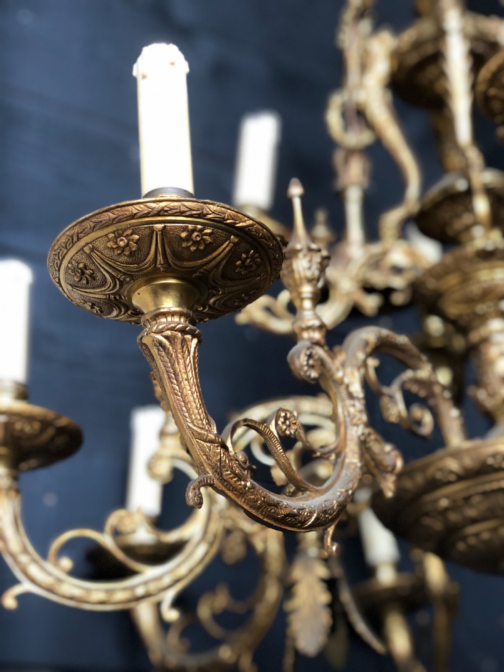 Large French Ormolu Chandelier  View XVI