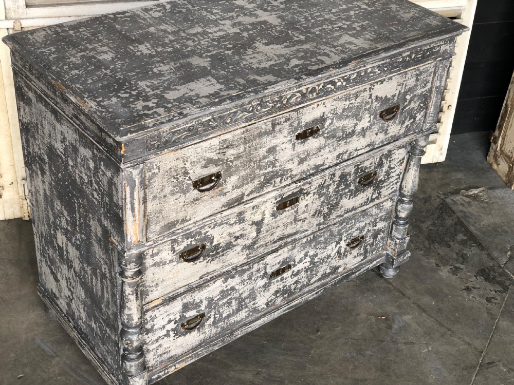 French Painted Chest of Drawers View II