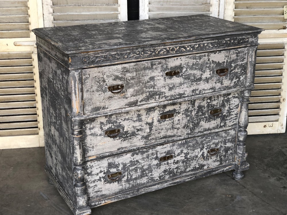 French Painted Chest of Drawers View XIV