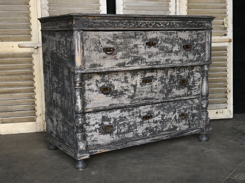 French Painted Chest of Drawers View XVII