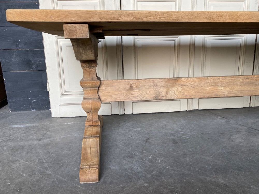 French Bleached Oak Farmhouse Dining Table  View VII