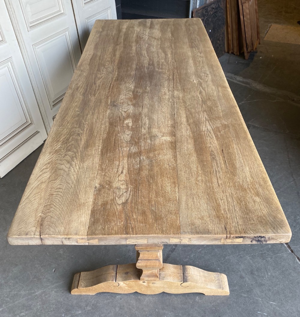 French Bleached Oak Farmhouse Dining Table  View XII