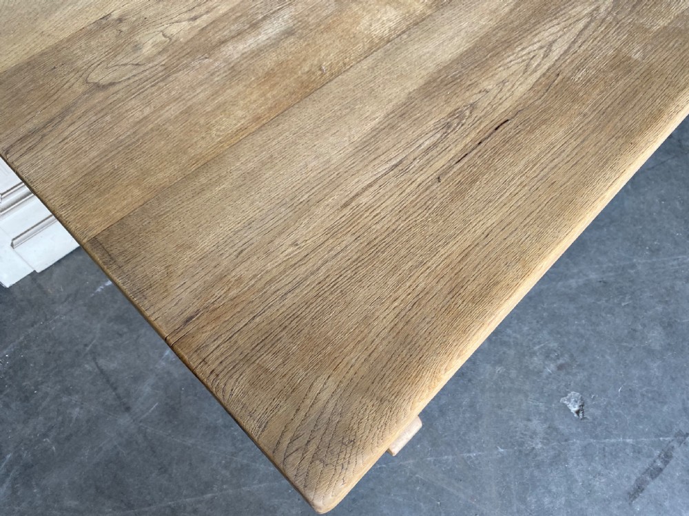 French Bleached Oak Farmhouse Dining Table  View XIII