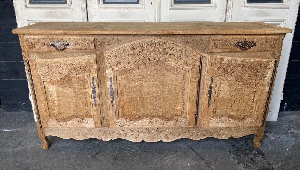 French Bleached Oak Buffet Sideboard 