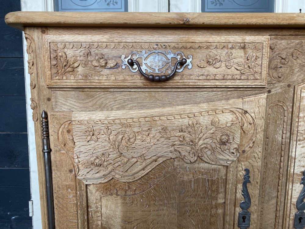 French Bleached Oak Buffet Sideboard  View III
