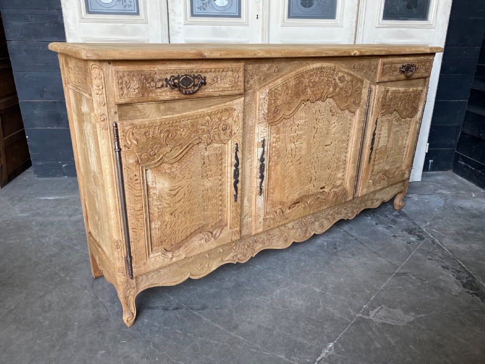 French Bleached Oak Buffet Sideboard  View XII