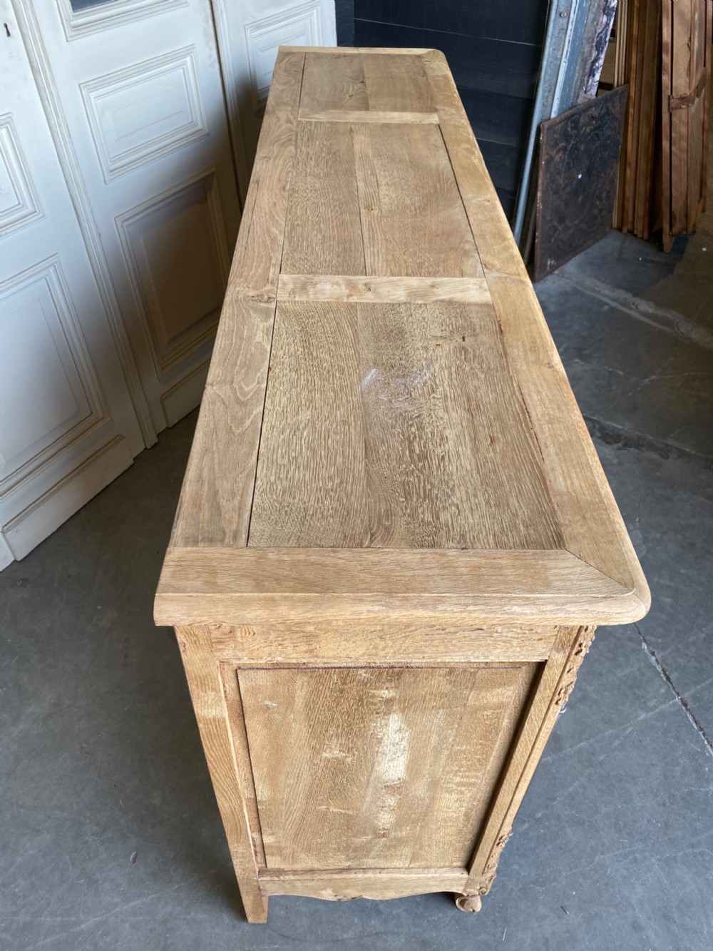French Bleached Oak Buffet Sideboard  View XVII
