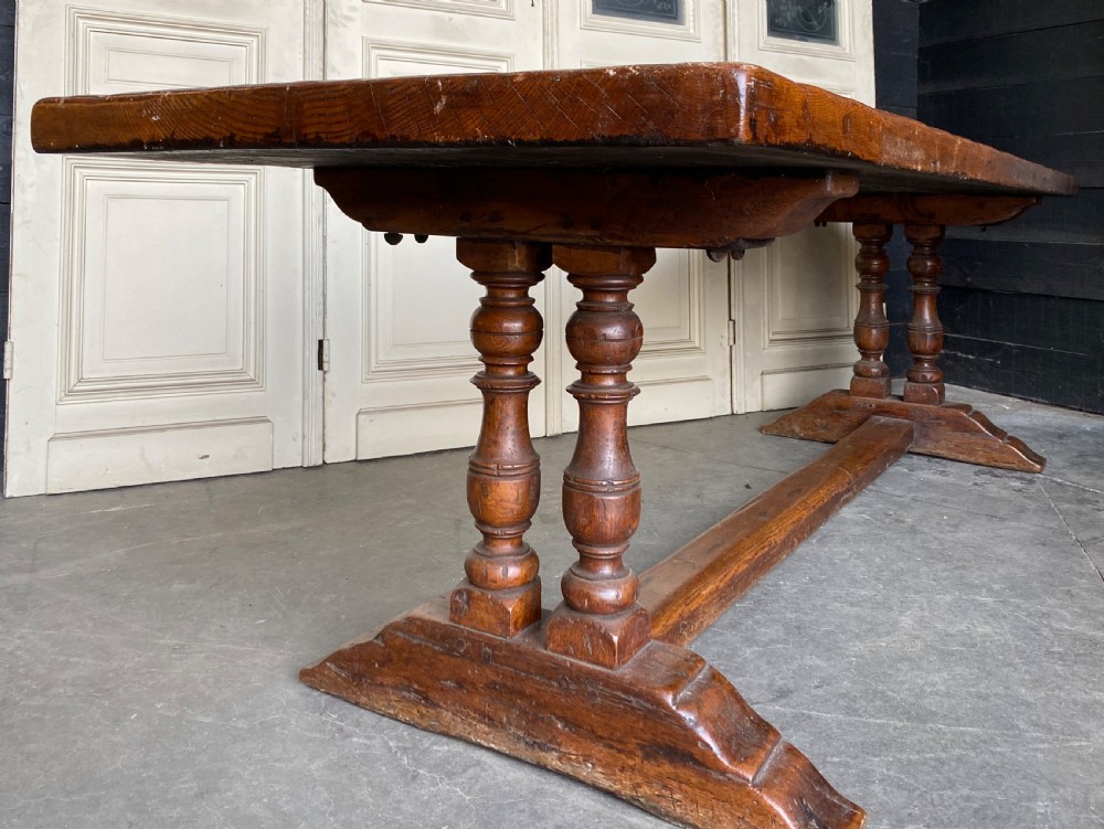 Fabulous French Chestnut Farmhouse Table View XVI
